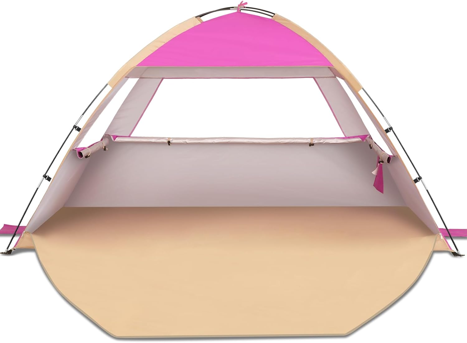 614CAN4-tJL._AC_SL1500_.jpg Beach Tent Sun Shelter for 3/4/6/8 Person, UPF 50+ UV Protection Beach Canopy, Lightweight and Easy Setup Cabana, Portable Shade Tent - Image 1
