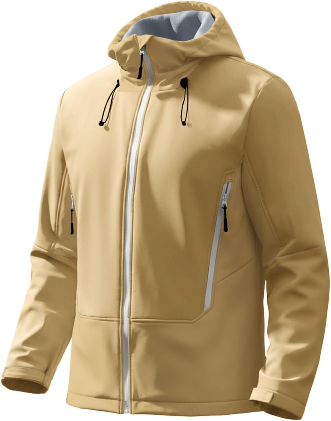 61MKU3Jry0L._AC_SL1500_.jpg Mens Softshell Jacket Fleece Lined Windbreaker Color Block Rain Coat Waterproof Hooded Jackets for Hiking - Image 1