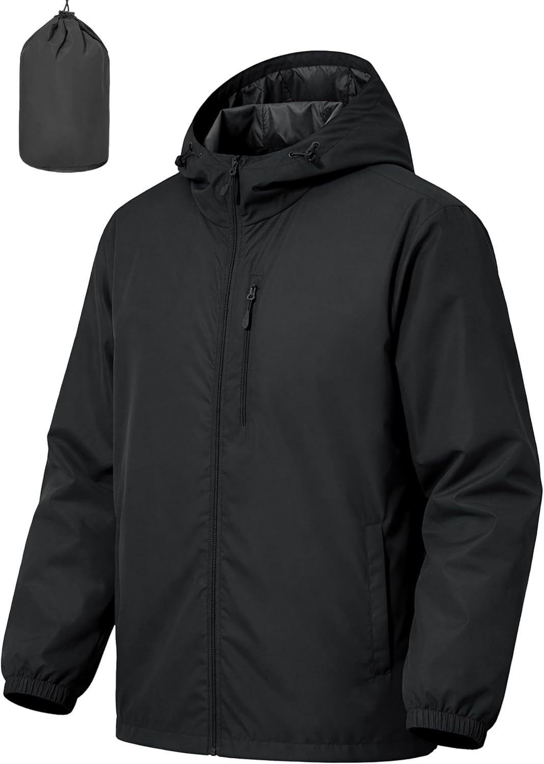 61UhzhMPskL._AC_SL1500_.jpg Men's Cycling Jacket Rain Jacket Waterproof Windbreaker Raincoat Running Hiking Gear Hood Lightweight Packable - Image 1