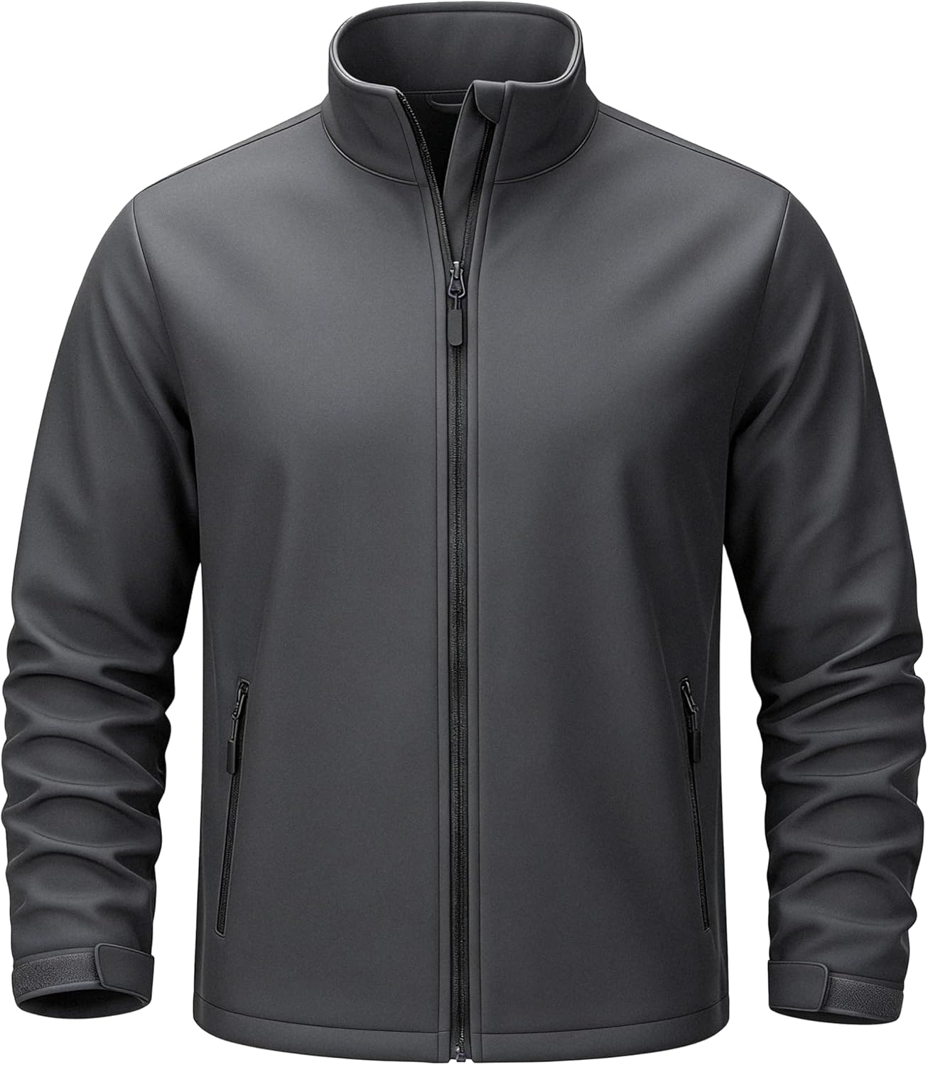 81pnpLrvKTL._AC_SL1500_.jpg Men's Lightweight Softshell Jacket Waterproof Lightweight Fleece Lined Winter Coat with 4 Pockets Windbreaker - Image 1